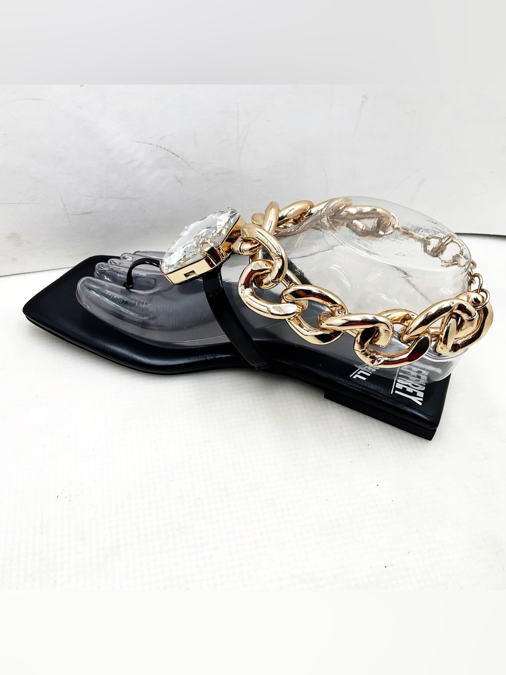 {Jeffrey Campbell} "Ring On It" Embellished Thong Sandals - Picture 3 of 16